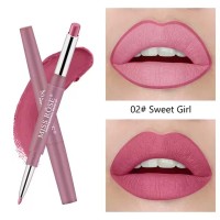 Lipgloss Beauty Matte Pencil Makeup Long Lasting Tint Pencil Sweet Girl #2 Lipstick - Pink
