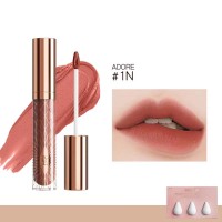 No Stain on Cup Nude Color Series Velvet Fog Feeling Liquid Adore #1N Lipstick - Pink