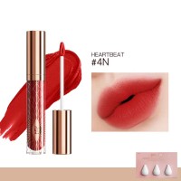 No Stain on Cup Nude Color Series Velvet Fog Feeling Liquid Heartbeat #4N Lipstick - Red
