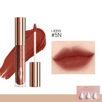 No Stain on Cup Nude Color Series Velvet Fog Feeling Liquid Liking #5N Lipstick - Red