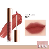 No Stain on Cup Nude Color Series Velvet Fog Feeling Liquid Fall In Love #8N Lipstick - Red