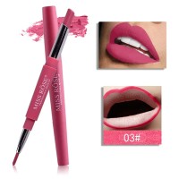 Lipgloss Beauty Matte Pencil Makeup Long Lasting Tint Pencil Lipstick - HotPink