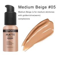 Liquid Foundation Waterproof Long Lasting Matte Moisturizing Brightening Concealer CC Cream Base Makeup - Beige