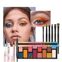 Glitter Eyeshadow and Mascara Mini Eye Makeup Set with Brush