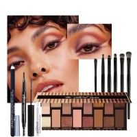 Glitter Eyeshadow and Mascara Mini Eye Makeup Set with Brush
