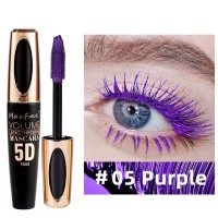 5D Waterproof Natural Roll Up Non-caking and Prolonged Eye Mascara - Purple
