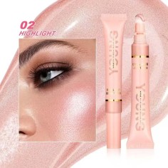 Liquid Air Cushion Highlight Blush Stick Contour Pearlescent Delicate Shimmer Cream - Highlight Pink