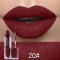 Non-sticky Cup Waterproof Long Lasting Lip Gloss Matte Liquid Lipstick - Burgundy