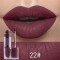 Non-sticky Cup Waterproof Long Lasting Lip Gloss Matte Liquid Lipstick - Burgundy