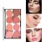 8 Colors Matte Blush Palette Long Lasting Natural Nude Makeup Blusher Powders - Pink