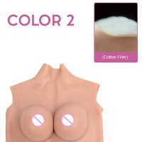 Fake Boobs Half Body Suit Artificial Silicone Breasts Enhancer C D E G Cup for Transgenders Cosplayers Dragqueens Crossdressers