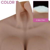 Fake Boobs Half Body Suit Breasts Enhancer B to E Cup 7th Generation for Transgenders Cosplayers Dragqueens Crossdressers