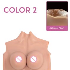 Fake Boobs Half Body Suit Artificial Silicone Breasts Enhancer C D E G Cup for Transgenders Cosplayers Dragqueens Crossdressers