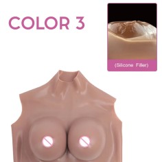 Fake Boobs Half Body Suit Artificial Silicone Breasts Enhancer C D E G Cup for Transgenders Cosplayers Dragqueens Crossdressers