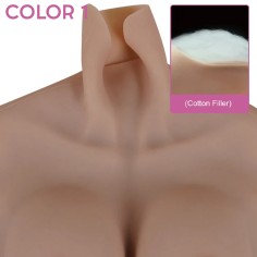 Fake Boobs Half Body Suit Breasts Enhancer B to E Cup 7th Generation for Transgenders Cosplayers Dragqueens Crossdressers
