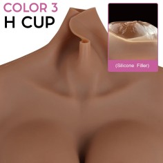 Fake Boobs Half Body Suit Breasts Enhancer H Cup 7th Generation for Transgenders Cosplayers Dragqueens Crossdressers