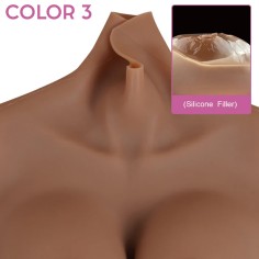 Fake Boobs Half Body Suit Breasts Enhancer B to E Cup 7th Generation for Transgenders Cosplayers Dragqueens Crossdressers