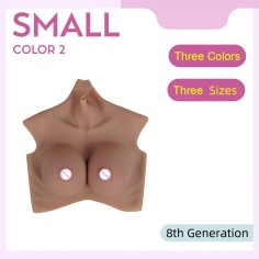 8th Latest Generation Airbag Filling Artificial Silicone Breasts Three Sizes Boobs - Small Size - Tan Color