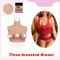 Silicone Three Tits Alien C Cup Fake Boobs
for Transgender Crossdresser Sissy 3 Nipples