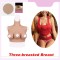Silicone Three Tits Alien C Cup Fake Boobs
for Transgender Crossdresser Sissy 3 Nipples