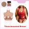 Silicone Three Tits Alien C Cup Fake Boobs
for Transgender Crossdresser Sissy 3 Nipples