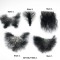 Fake Merkin Pubic Hair for Silicone Suits Sex Dolls - Black