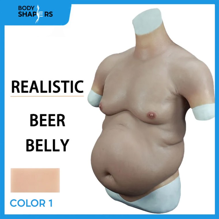 Body Shapers Silicone Dad Waist Beer Belly Fat Funny Cosplay Bodysuit in  Body Enhancement - $494.31