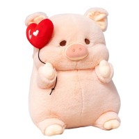 Cute Kawaii Heart Valentines Day Love Lulu Pig Stuffed Plush 12 Inches Toy