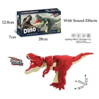 Creative Manuel Hand Operated Funny Spring Swing T-rex Dinosaur Toys - Red
