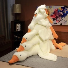 Fluffy Stuffed Cute Plush Animal Duck Goose Pillow 19.7 Toys