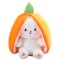 Cute Kawaii Fruit Carrot Strawberry Bunny Plush 17.5 Inches Two Colors Toy