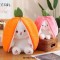 Cute Kawaii Fruit Carrot Strawberry Bunny Plush 17.5 Inches Two Colors Toy