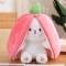 Cute Kawaii Fruit Carrot Strawberry Bunny Plush 17.5 Inches Two Colors Toy