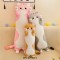 Fluffy Stuffed Cute Plush Animal Soft Long Cat Pillow 27.5 Toys - Gray