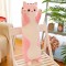 Fluffy Stuffed Cute Plush Animal Soft Long Cat Pillow 35.4 Toys - Pink