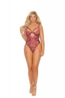 Teddiette  With Detachable Garters   Rose Wine