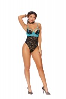 Mesh  And  Lace Teddy   Black Jade