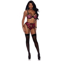 30079 Buffalo Plaid Print Matching Set Adult Women Lingerie