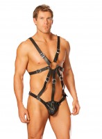 L9132 - Leather Harness With Attached Pouch