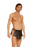 L9869 - Leather Kilt With Nail Heads And Adjustable Buckle Closure