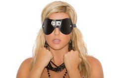 L9439 - Leather Blindfold With D Ring Detail