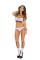 1115 - Opaque Cami Top, Booty Shorts With Ruched Back And Matching Knee His