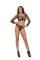 1335 - Long Sleeve Fence Net Cami Top With Zip Front And Matching Booty Shorts