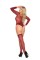 1358Q - Sheer Burnout Long Sleeve Teddy And Matching Stockings