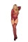 1358Q - Sheer Burnout Long Sleeve Teddy And Matching Stockings