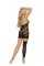 1367 - Opaque And Fishnet Halter Neck Mini Dress With Matching Leg Warmer