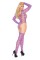 1542Q - Sheer Long Sleeve Hexagon Pattern Teddy And Matching Stockings