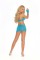 1558 - Lace Cami Top With Keyhole Front, Mini Skirt And Matching Gloves