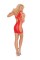 1580 - Opaque Mini Dress With Cut Out Detailing - Red SPECIAL