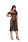 1901 - Off The Shoulder Tea Length Lace Gown With Eyelash Lace Hem, Back Slit An